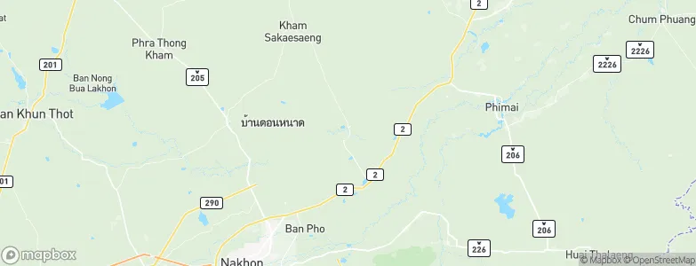 Non Sung, Thailand Map