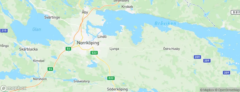 Norrköpings Kommun, Sweden Map