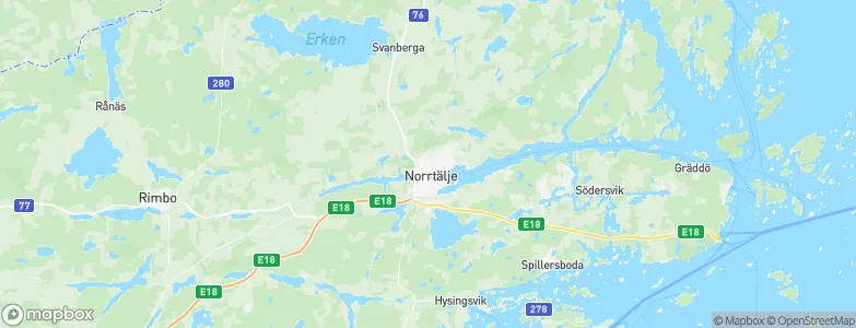 Norrtälje Kommun, Sweden Map