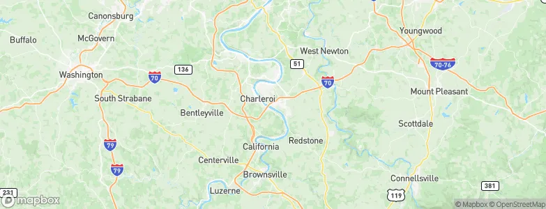 North Belle Vernon, United States Map