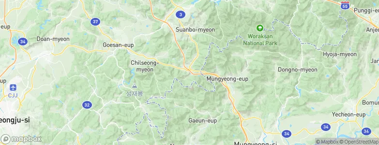 North Chungcheong, South Korea Map