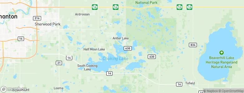 North Cooking Lake, Canada Map
