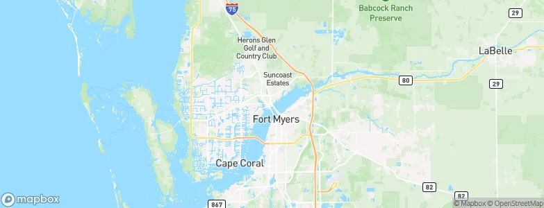 North Fort Myers, United States Map