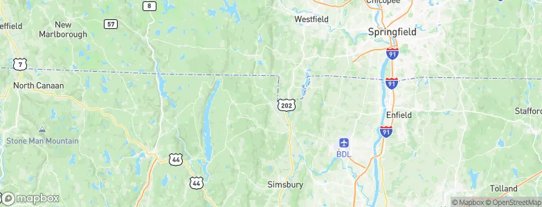 North Granby, United States Map