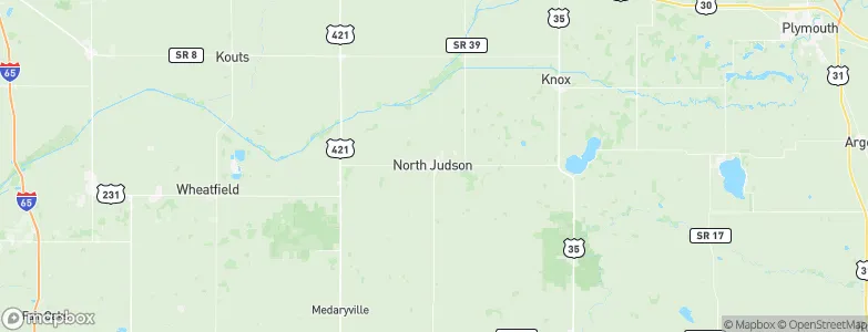 North Judson, United States Map