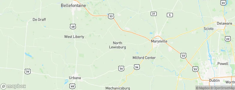 North Lewisburg, United States Map