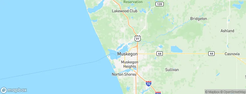 North Muskegon, United States Map