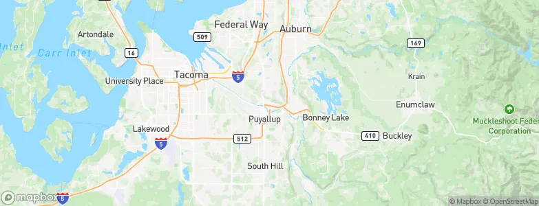 North Puyallup, United States Map