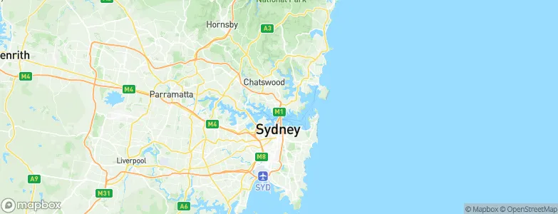North Sydney Council, Australia Map