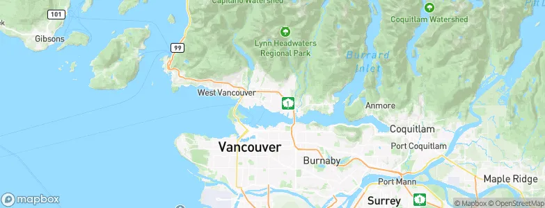 North Vancouver, Canada Map