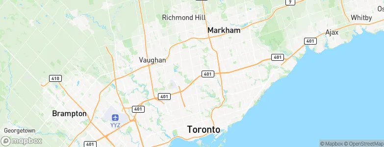 North York, Canada Map