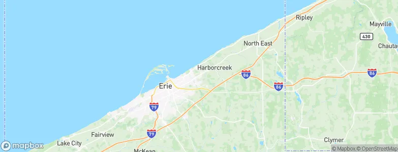 Northwest Harborcreek, United States Map