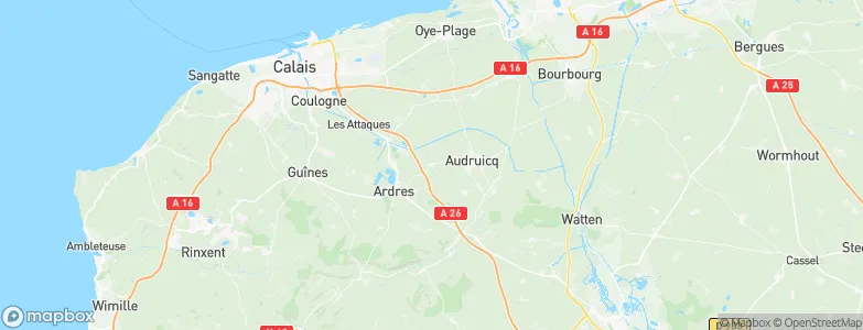 Nortkerque, France Map