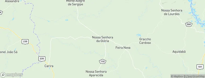 Nossa Senhora da Glória, Brazil Map