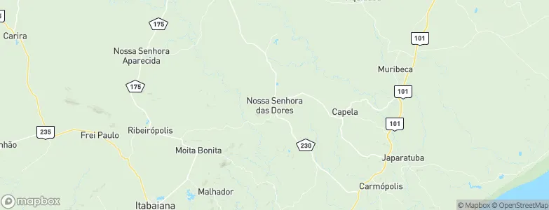 Nossa Senhora das Dores, Brazil Map