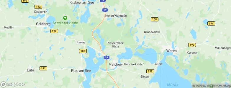 Nossentiner Hütte, Germany Map
