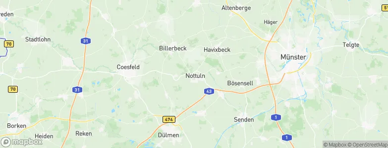 Nottuln, Germany Map