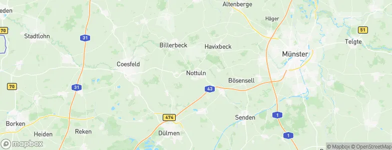 Nottuln, Germany Map