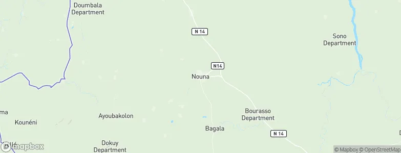 Nouna, Burkina Faso Map