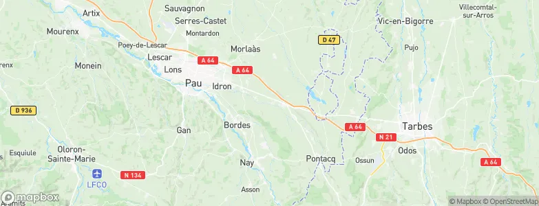 Nousty, France Map