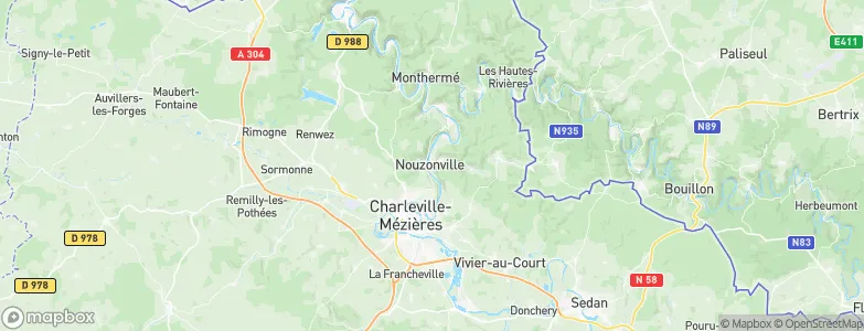 Nouzonville, France Map