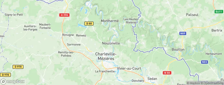 Nouzonville, France Map