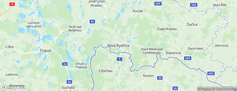 Nová Bystřice, Czechia Map