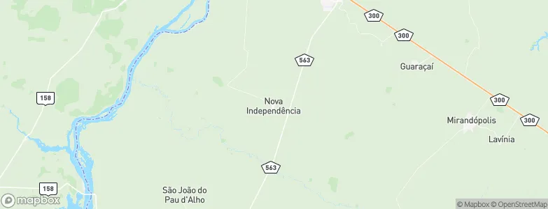 Nova Independência, Brazil Map