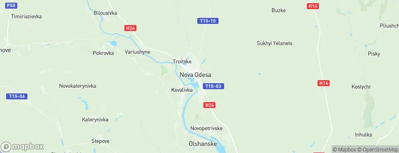 Nova Odesa, Ukraine Map