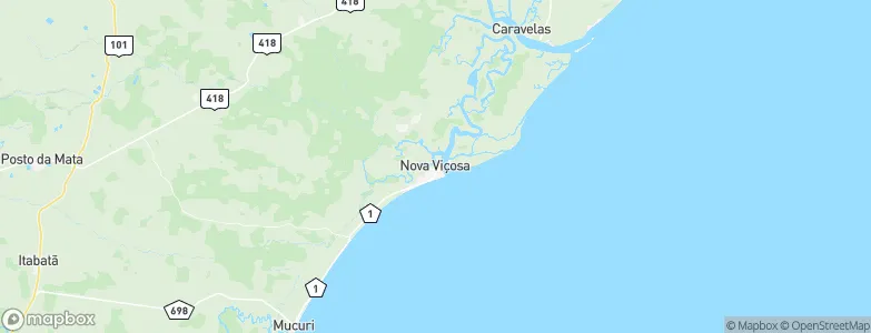 Nova Viçosa, Brazil Map