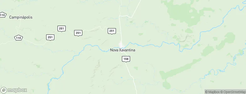 Nova Xavantina, Brazil Map