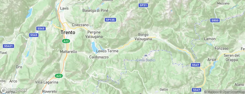 Novaledo, Italy Map