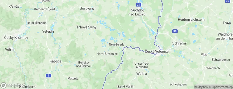 Nové Hrady, Czechia Map