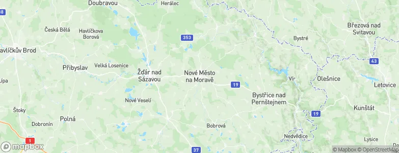 Nové Město na Moravě, Czechia Map