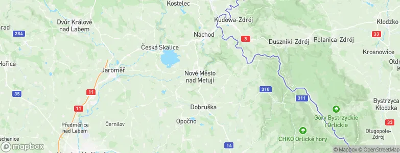 Nové Město nad Metují, Czechia Map