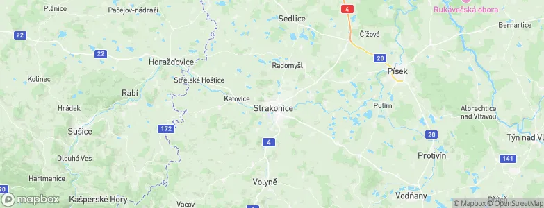 Nové Strakonice, Czechia Map