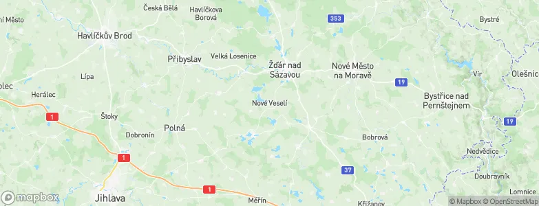 Nové Veselí, Czechia Map