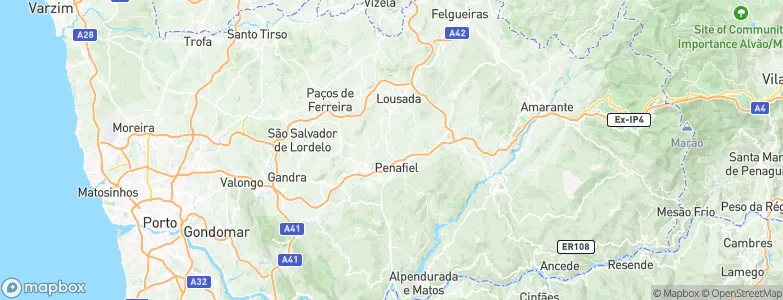 Novelas, Portugal Map