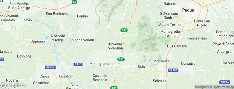 Noventa Vicentina, Italy Map