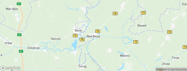 Novi Bečej, Serbia Map