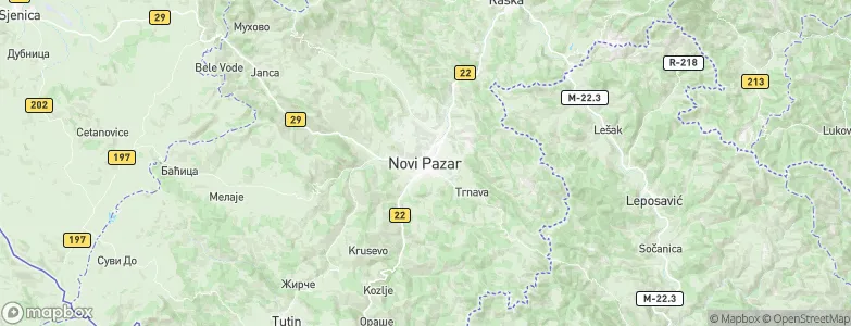 Novi Pazar, Serbia Map
