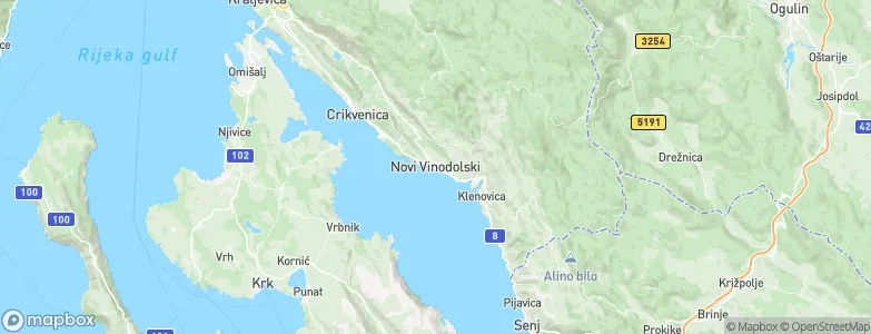 Novi Vinodolski, Croatia Map