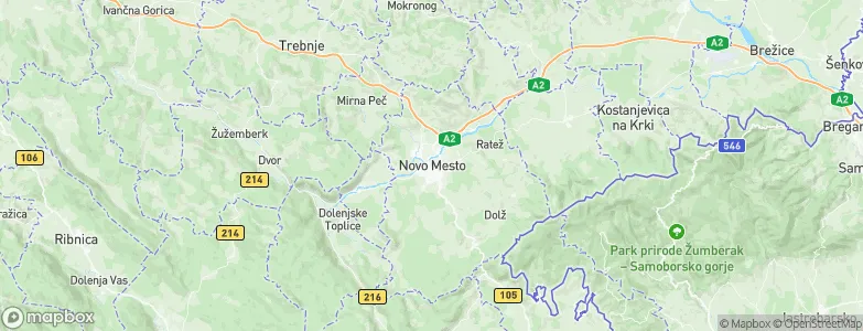 Novo Mesto, Slovenia Map