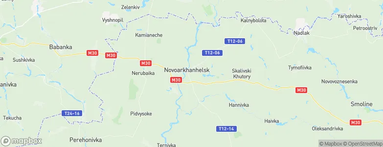 Novoarkhanhel's'k, Ukraine Map