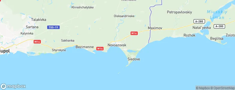 Novoazovs'k, Ukraine Map