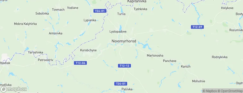 Novomyrhorod, Ukraine Map