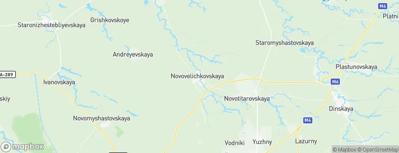 Novovelichkovskaya, Russia Map