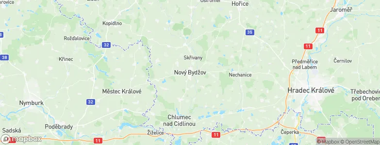Nový Bydžov, Czechia Map