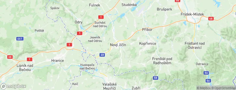 Nový Jičín, Czechia Map