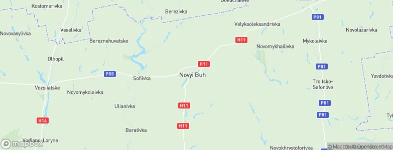 Novyy Buh, Ukraine Map